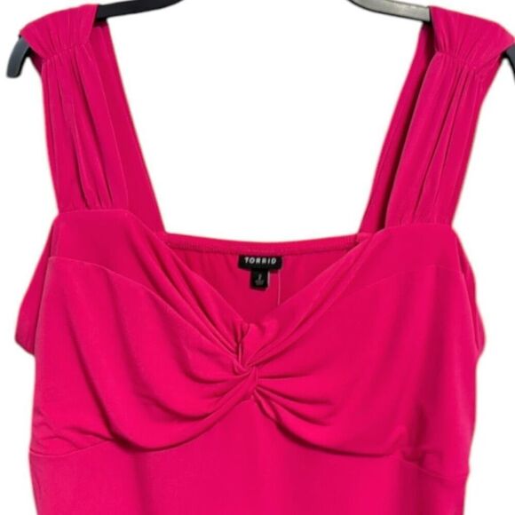 Torrid Pink Studio Knit Sweetheart Twist Top Size 2 2XL NWT - Picture 4 of 10